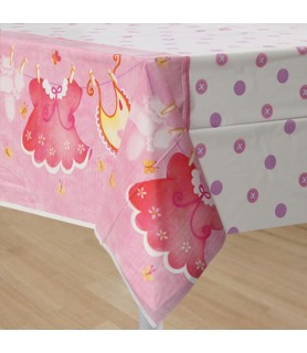 Baby Shower 'Clothesline Pink' Plastic Table Cover (1ct)