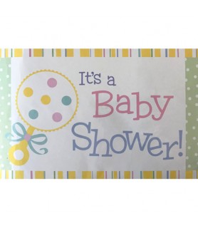 Baby Shower 'Pastel Rattle' Giant Banner (1ct)