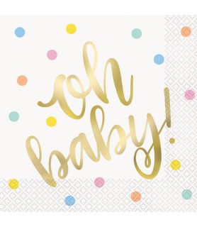 Baby Shower 'Oh Baby' Lunch Napkins (16ct)