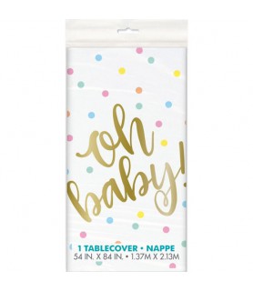 Baby Shower 'Oh Baby' Plastic Table Cover (1ct)