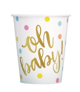 Baby Shower 'Oh Baby' 9oz Paper Cups (8ct)