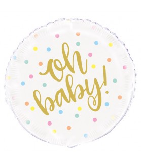 Baby Shower 'Oh Baby' Foil Mylar Balloon (1ct)