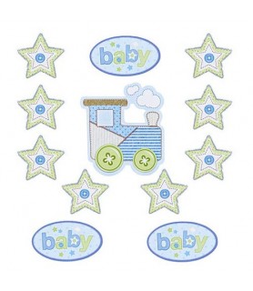 Baby Shower 'Carter's Baby Boy' Paper Cutouts (12ct)
