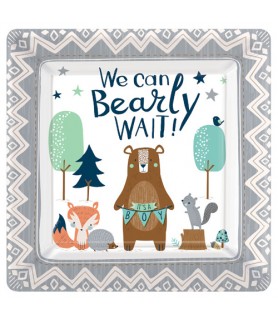Baby Shower 'We Can Bear-ly Wait' Extra Large Paper Plates (8ct)
