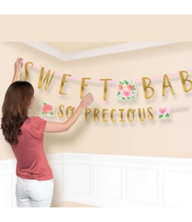 Baby Shower 'Sweet Floral' Jumbo Letter Banner Kit (1ct)