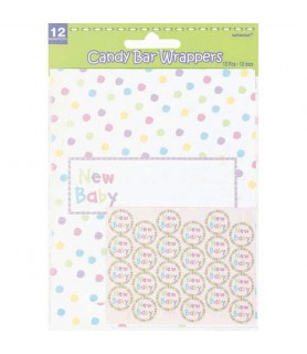 Baby Shower 'New Baby' Candy Bar Wrapper Kit (1ct)