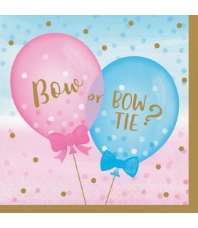 Baby Shower Gender Reveal 'Girl or Boy Balloons' Lunch Napkins (16ct)