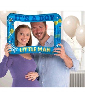 Baby Shower Gender Reveal 'Girl or Boy' Boy Inflatable Frame (1ct)