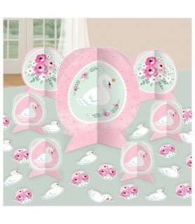 Baby Shower 'Sweet Swan' Table Decorating Kit (27pc)
