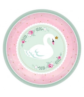 Baby Shower 'Sweet Swan' Small Paper Plates (8ct)