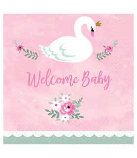 Baby Shower 'Sweet Swan' Small Napkins (16ct)