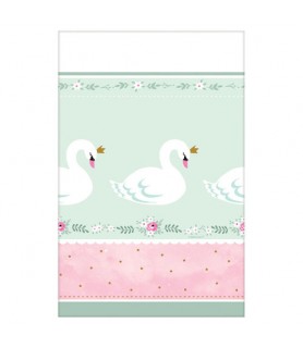Baby Shower 'Sweet Swan' Plastic Table Cover (1ct)