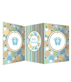 Baby Shower 'Tiny Toes Blue' Stand-Up Centerpiece (1ct)