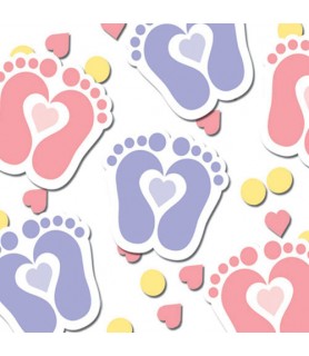 Baby Shower 'Tiny Toes Pink' Confetti (0.5oz)