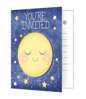 Baby Shower 'Moon and Back' Invitations w/ Envelopes (8ct)
