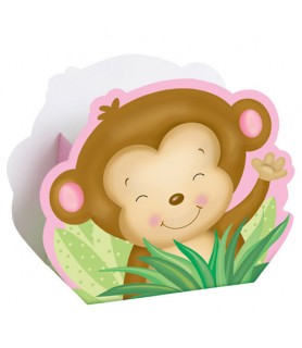 Baby Girl Monkey Favor Boxes (8ct)