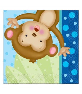 Baby Boy Monkey Small Napkins (16ct)