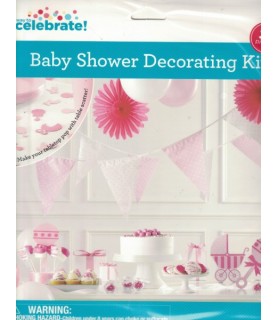 Baby Shower Room Decorating Kit Pink (1ct)