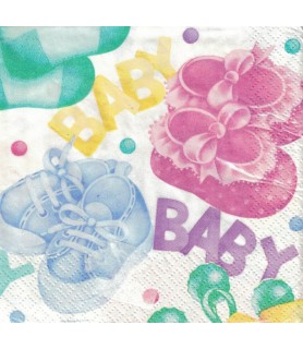 Baby Shower 'Pitter Patter' Small Napkins 3ply (16ct)