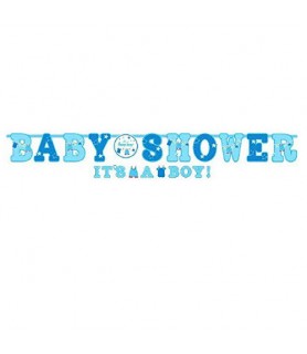 Baby Shower 'Shower With Love' Boy Jumbo Letter Banner Kit (1ct)