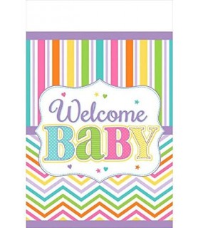 Baby Shower 'Baby Brights' Plastic Tablecover (1ct)