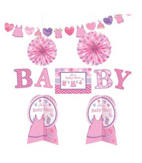 Baby Shower 'Shower With Love' Girl Room Decorating Kit (10pc)