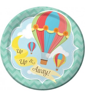 Baby Shower 'Up, Up and Away' Small Paper Plates (8ct)