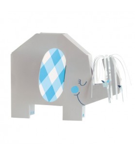 Baby Shower 'Blue Floral Elephant' Folded Centerpiece (1ct)