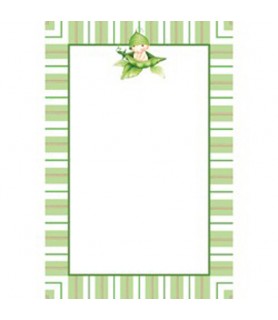 Baby Shower 'Sweet Pea' Printable Stationery Sheets w/ Envelopes (10ct)