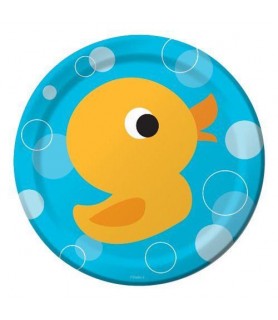 Baby Shower Rubber Duck 'Lil Quacks' Small Paper Plates (8ct)