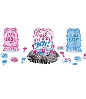 Baby Shower Gender Reveal 'Girl or Boy' Table Decorating Kit (23pc)