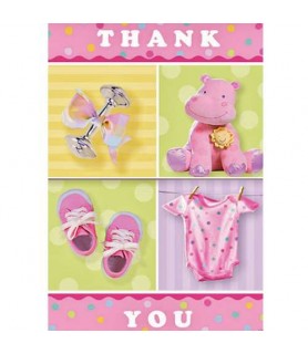 Baby Shower 'Teeny Tiny Girl' Thank You Notes w/ Envelopes (8ct)