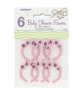 Pink Baby Shower Trinkets / Favors (6ct)