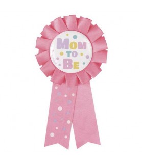 Baby Shower Pink 'Mom to Be' Guest of Honor Ribbon (1ct)