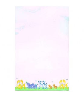 Baby Shower 'Adorable Ark' Invitations / Birth Announcements w/ Envelopes (8ct)