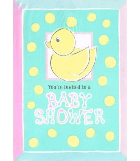 Baby Shower Duckling Invitations w/ Envelopes (8ct)
