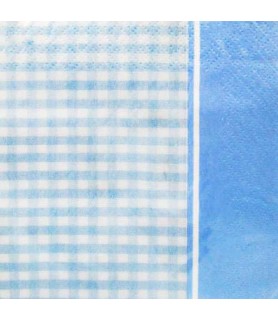Pale Blue Gingham Small Napkins (16ct)