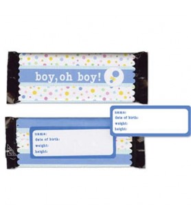 Boy, Oh Boy! Baby Shower Full Size Candy Bar Wrappers (8ct)