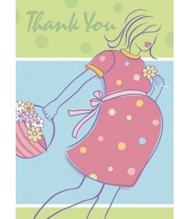 Baby Shower 'Baby on the Way' Thank You Notes w/ Envelopes (12ct)