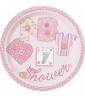 Baby Shower 'Pink Stitching' Large Paper Plates (8ct)