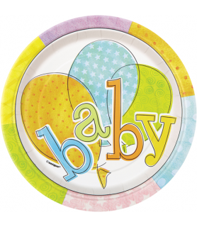 Baby Colors Small Paper Plates (8ct)