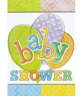 Baby Colors Invitations w/ Envelopes (8ct)