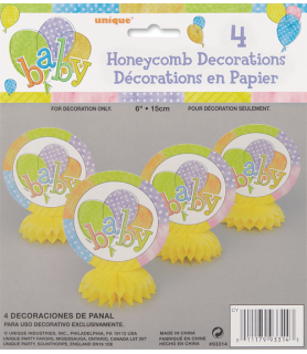 Baby Colors Honeycomb Decorations (4ct)