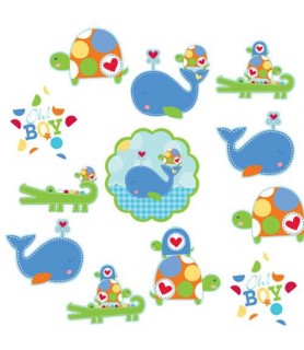Baby Shower 'Ahoy Baby' Cutouts (12pc)