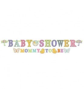 Baby Shower 'Tiny Bundle' Jumbo Letter Banner Kit w/ Mini Banner (2pc)