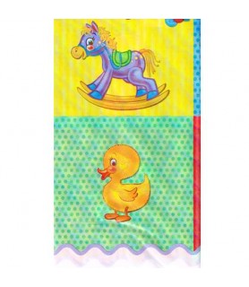 Baby Shower 'Buddies and Blocks' Plastic Table Cover (1ct)