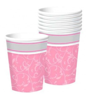 Religious 'Blessings Pink' 9oz Paper Cups (8ct)