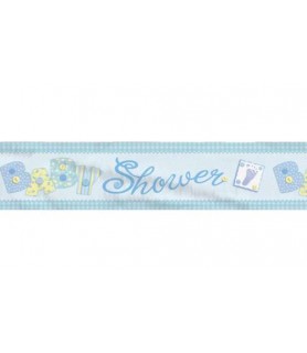 Baby Shower 'Blue Stitching' Banner (1ct)