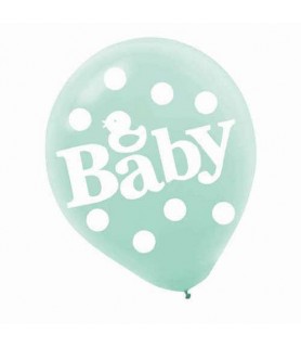 Baby Shower 'Tiny Bundle' Latex Balloons (15ct)
