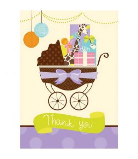 Baby Shower 'Modern Mommy' Thank You Notes w/ Envelopes (8ct)